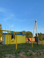 Tatarstan, Russia - 08.02.2021: gas distribution station