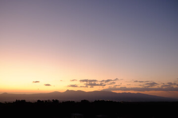 Sunrise sky and mountain