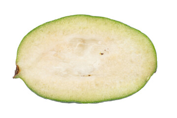 fresh feijoa in section