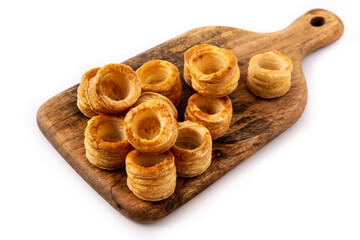Traditional English Yorkshire pudding isolated on white background