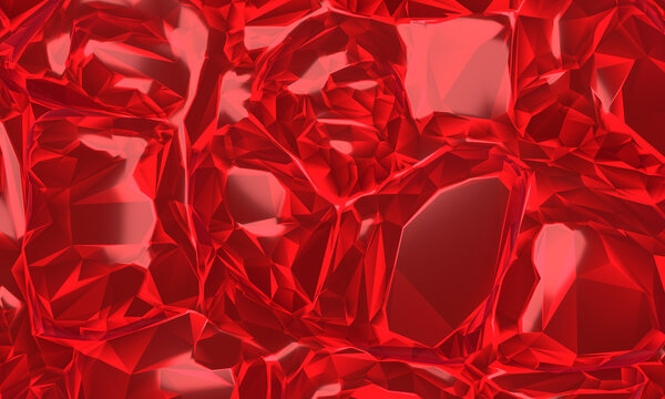 Abstract red ruby crystal background.