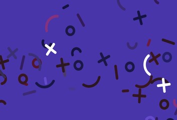 Light Purple, Pink vector pattern with Digit symbols.