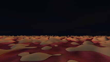 Obraz premium Desert with sky background. 3D illustration, 3D rendering 