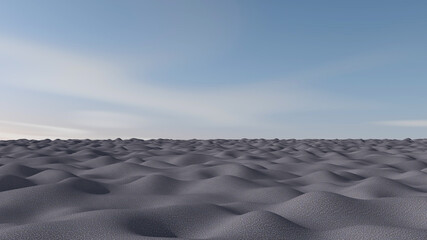 Plakat Desert with sky background. 3D illustration, 3D rendering 