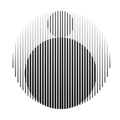 Abstract Hipster Lines Background with geometric circles . Vector Line Design . Poster template . Minimal art .