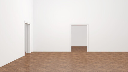 Empty room with Wall Background. 3D illustration, 3D rendering