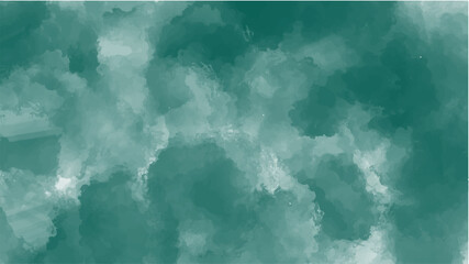 Green watercolor background for your design, watercolor background concept, vector.