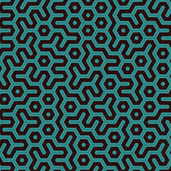 Colour Hexagon Tile Connection art background design illustration