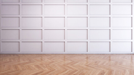 Empty room with Wall Background. 3D illustration, 3D rendering	