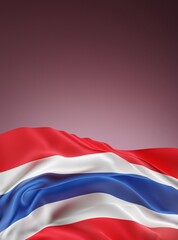 Abstract Thailand Flag 3D Render (3D Artwork)
