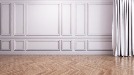 Empty room with Wall Background. 3D illustration, 3D rendering	
