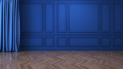 Empty room with Wall Background. 3D illustration, 3D rendering	
