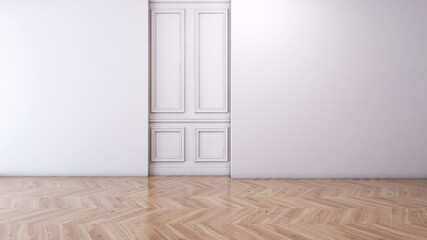 Empty room with Wall Background. 3D illustration, 3D rendering	
