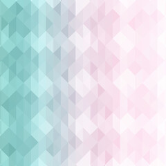 Abstract geometric background. Triangular pixelation. Mosaic, color gradient.