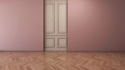 Empty room with Wall Background. 3D illustration, 3D rendering	