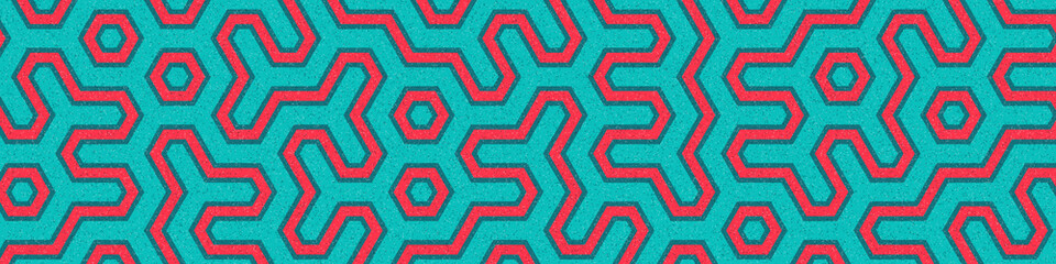 Colour Hexagon Tile Connection art background design illustration