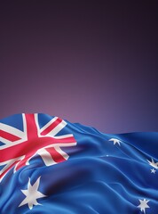 Abstract Australia Flag 3D Render (3D Artwork)