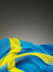 Abstract Sweden Flag 3D Render (3D Artwork)