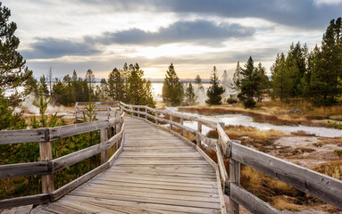 Boardwalk in Yellowstone