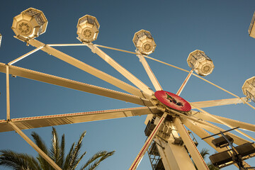 tourist ferris wheel a square in Cadiz