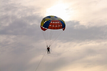 paraglider in the sky
