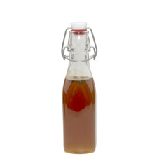 bottle of honey isolated on white background