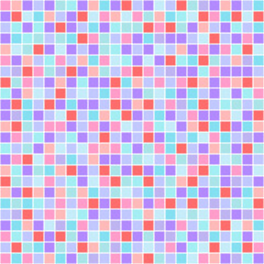 Tile texture. Seamless pattern. Checkered background. Abstract grid wallpaper. Pretty colors. Print for flyers, posters, t-shirts and textiles
