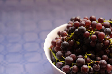 bowl of red grapes