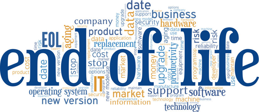 Technological End of Life vector illustration word cloud isolated on white background.