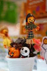 Pumpkin and ghost decorated for Halloween event
