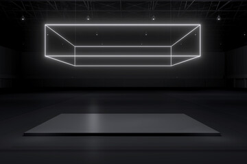 Exhibition stand for mockup and Corporate identity,Display design.Empty booth Design.Retail booth elements in Exhibition hall.booth Design trade show.Blank Booth system of Graphic Resources.3d render.