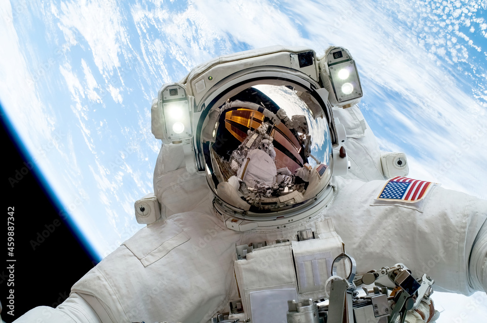 Wall mural astronaut isolated - elements of this image furnished by nasa