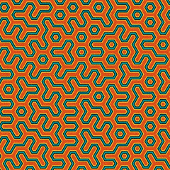 Colour Hexagon Tile Connection art background design illustration