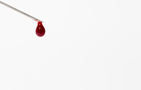 Syringe needle with drops Blood Medicine Medicine Injection Medicine concept Intravenous or Inektion with Blood Addiction, Drug Dependence
