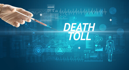 Syringe needle with virus vaccine