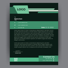 Office letterhead design or template