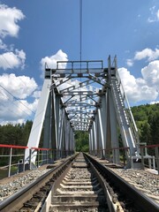 Naklejka premium railway in the countryside
