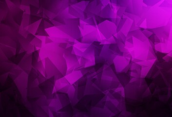Dark Pink vector abstract polygonal template.