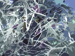Abstract background in gray and pastel tones for textiles or wallpaper. Interwoven tree branches, like a pile of garbage for prints and fabric products, tiles or backgrounds and textures, etc.