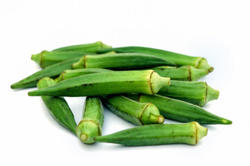 Raw okra or ladyfingers