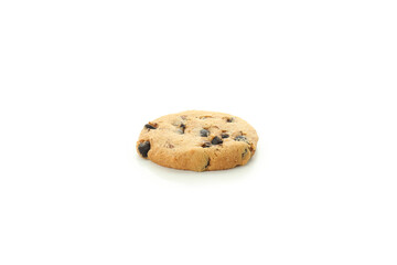 Cookie isolated on white background, close up