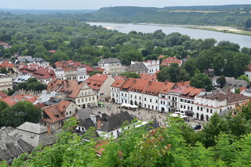 Obraz premium Kazimierz Dolny widok na Rynek z Góry Trzech Krzyży