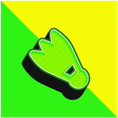 Badminton Cork Green and yellow modern 3d vector icon logo