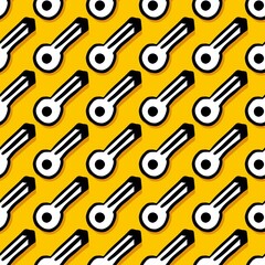 seamless pattern of key shape cartoon