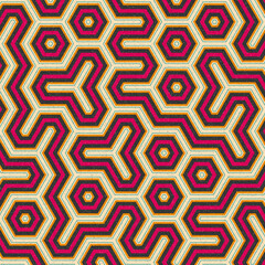 Colour Hexagon Tile Connection art background design illustration