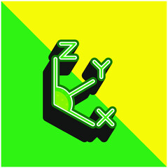 Axis Green and yellow modern 3d vector icon logo