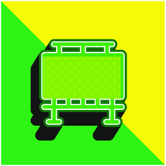Billboard Green and yellow modern 3d vector icon logo