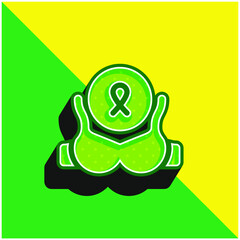 Bra Green and yellow modern 3d vector icon logo