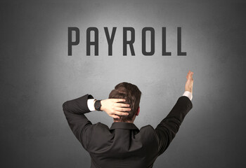 Rear view of a businessman, powerfull business concept