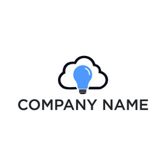 Cloud bulb logo design